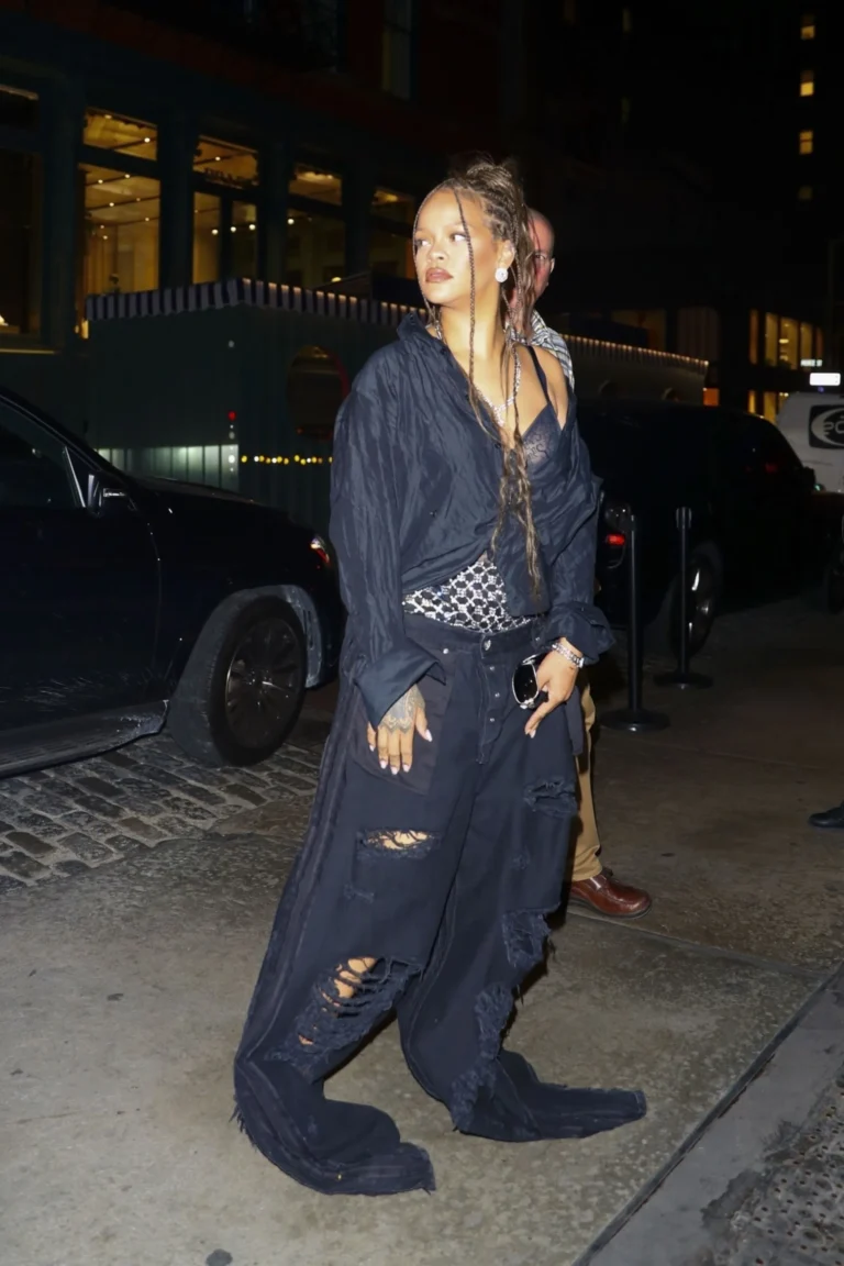 Rihanna styled baggy jeans